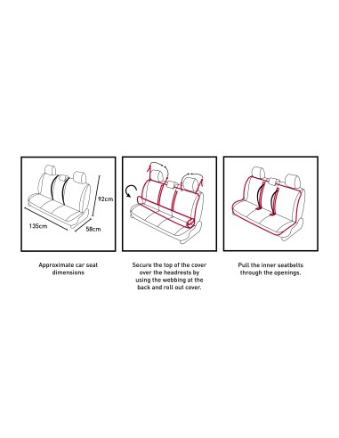 Car Seat Roll Cover Triple