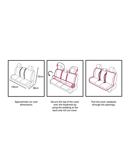 Car Seat Roll Cover Triple Car Seat Roll Cover Triple