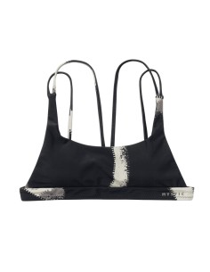 MYSTIC - Bodil Strappy Bikini Top - Strappy bikini top - 36 Black Allover - 35109.240222 - 8715738873032