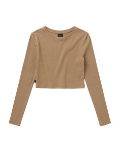 MYSTIC - Glow Crop Tee Women - Tee - L Slate Brown - 35125.250545 - 8715738874657