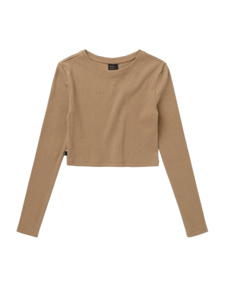 MYSTIC - Glow Crop Tee Women - Tee - L Slate Brown - 35125.250545 - 8715738874657