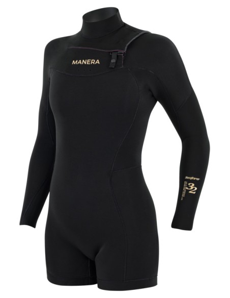 MANERA - SEAFARER women HYBRID - FZ 3.2mm (long sleeves - short legs) XL Pewter - 22251-3005  - 3664984074708